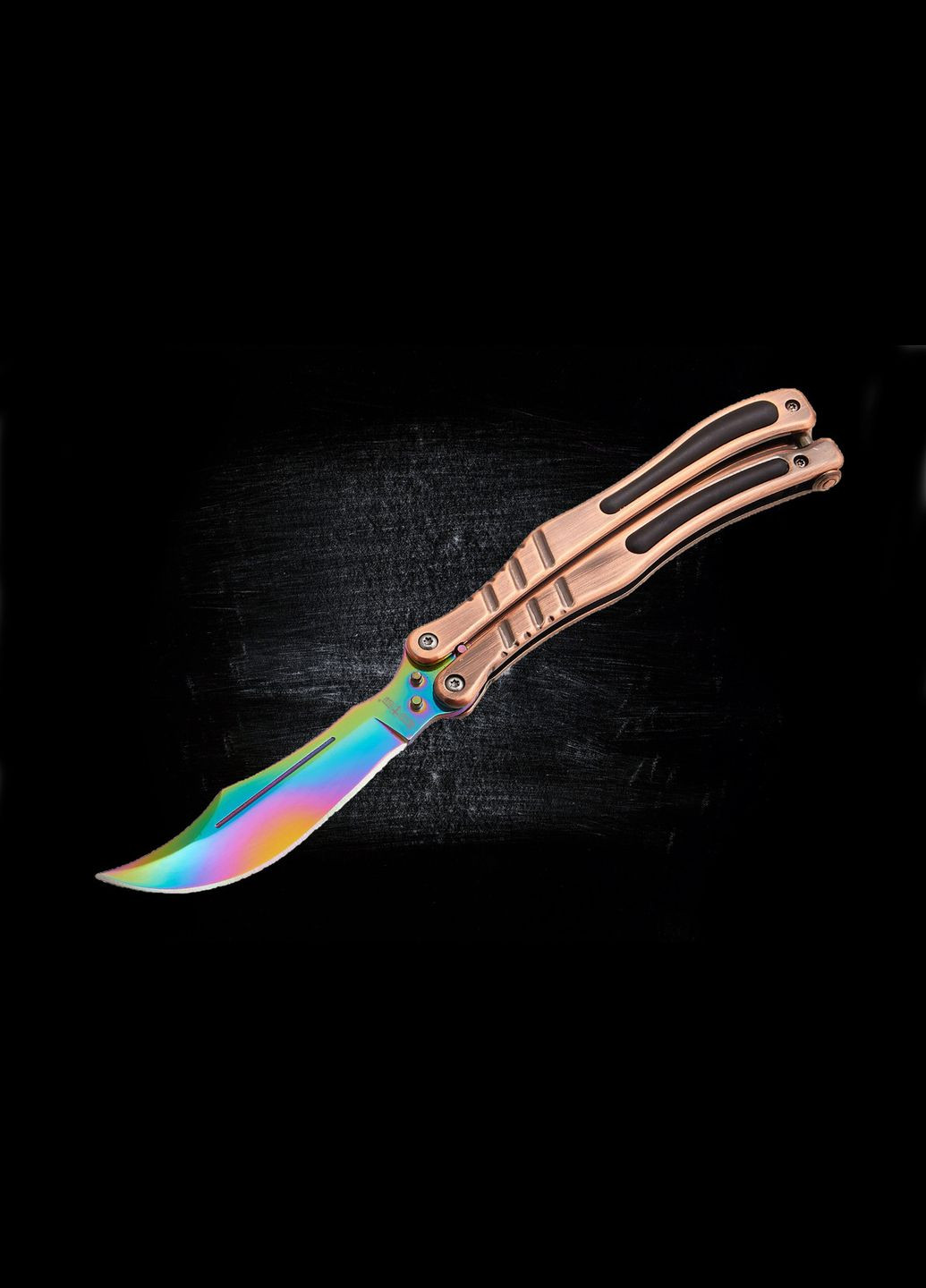 Ніж Метелик Балісонг 12-A Смарагдовий Градієнт з Ігри CS:GO No Brand (370770598)