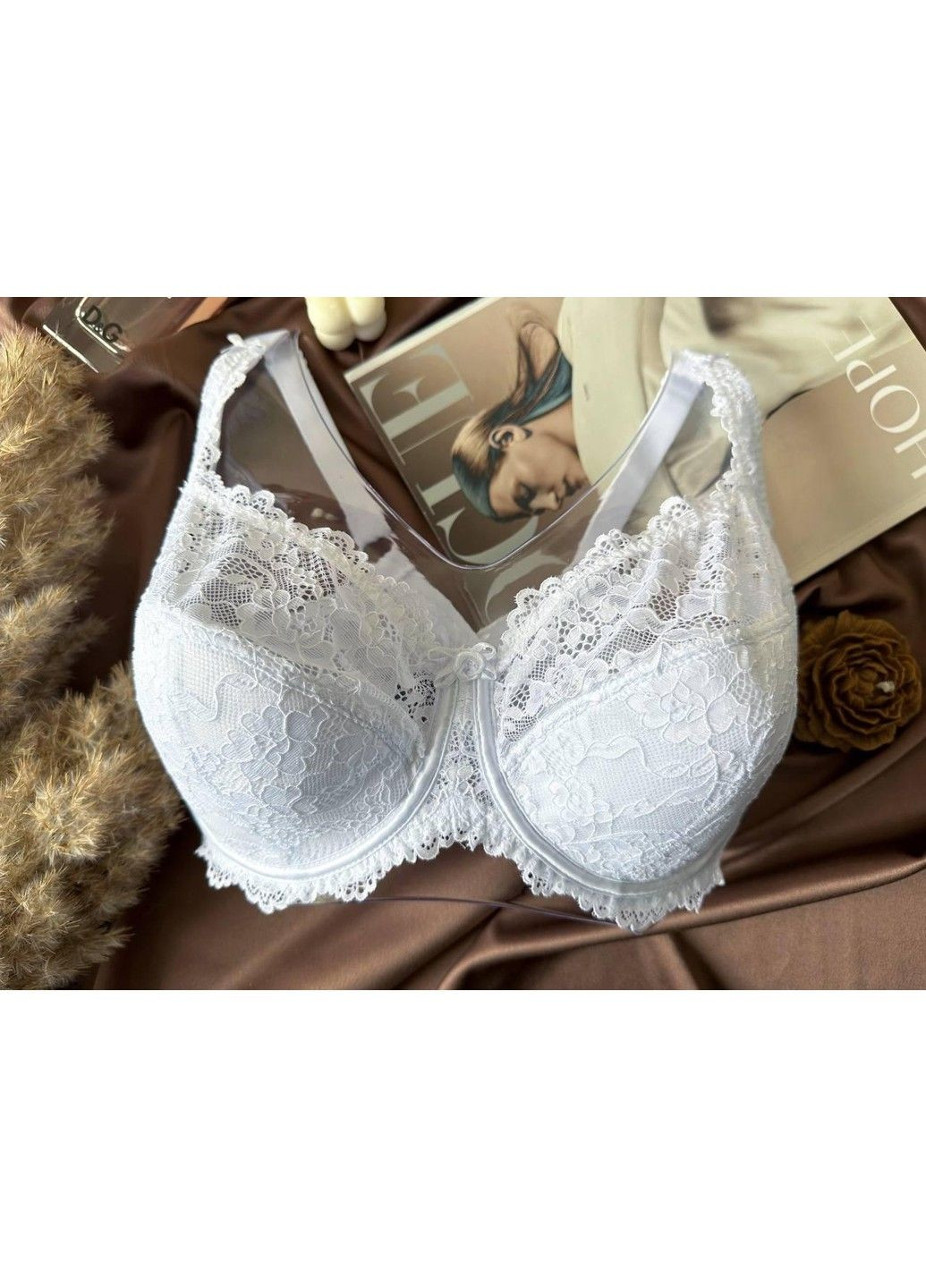 Білий бюстгальтер з м'яким поролоном 11676 білий Lanny Mode