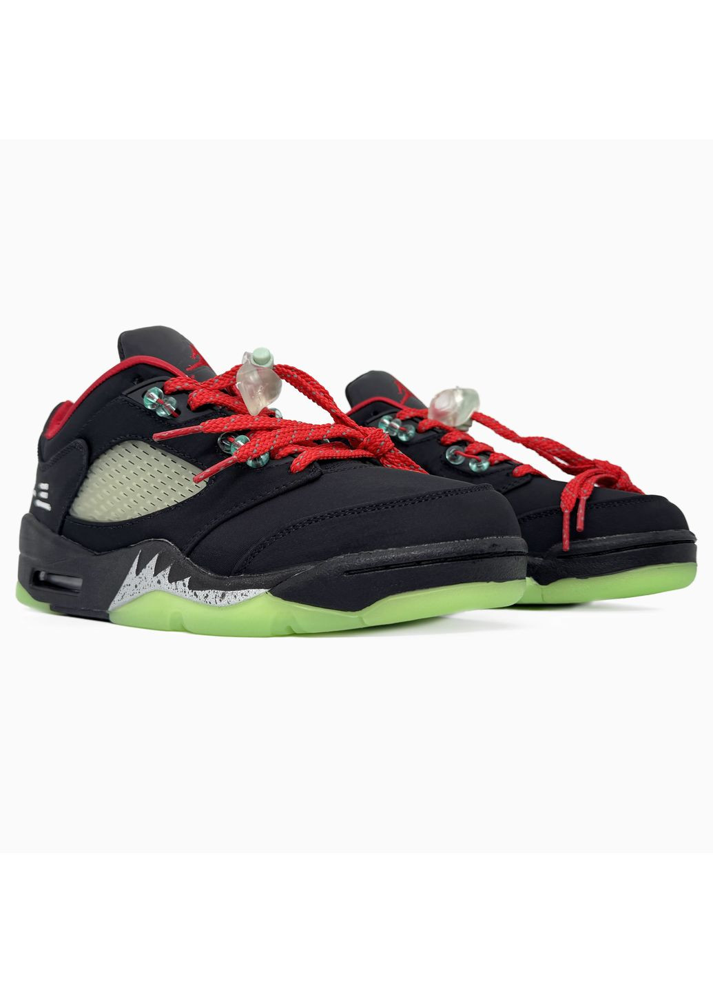 КРОСІВКИ ЖІНОЧІ NIKE AIR JORDAN 5 RETRO LOW WF BLACK НАЙК АІР ДЖОРДАН No Brand чорні демісезони (368647124)