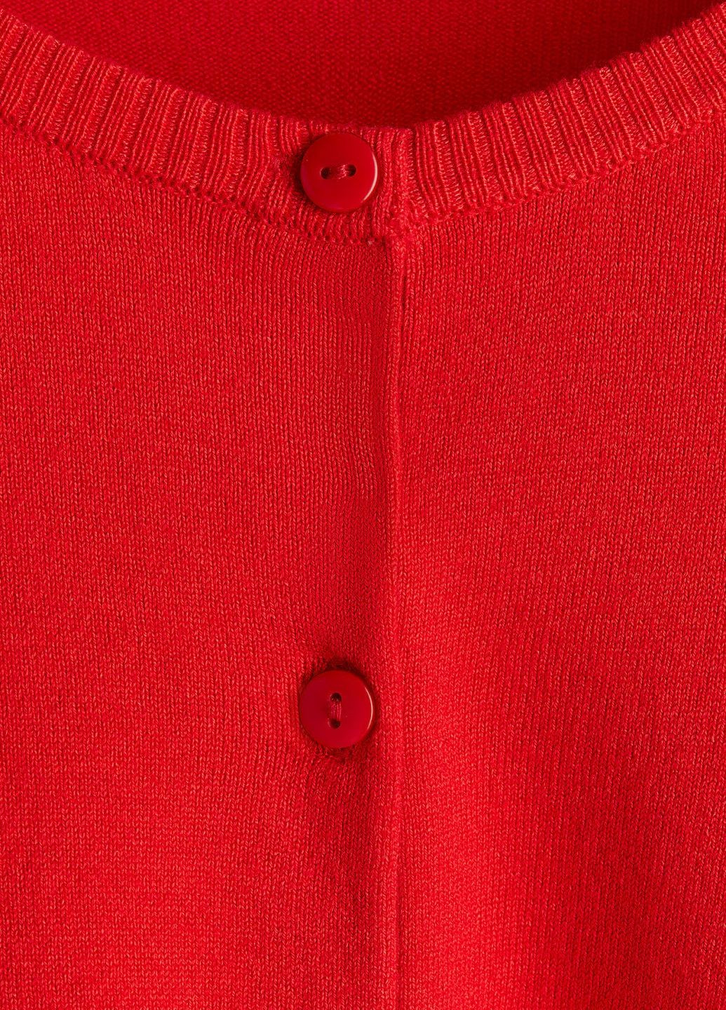 Красный демисезонный кардиган H&M