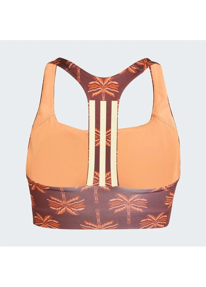 Топ X Farm Rio Medium-Support Bra Brown JE4031 adidas (398017787)