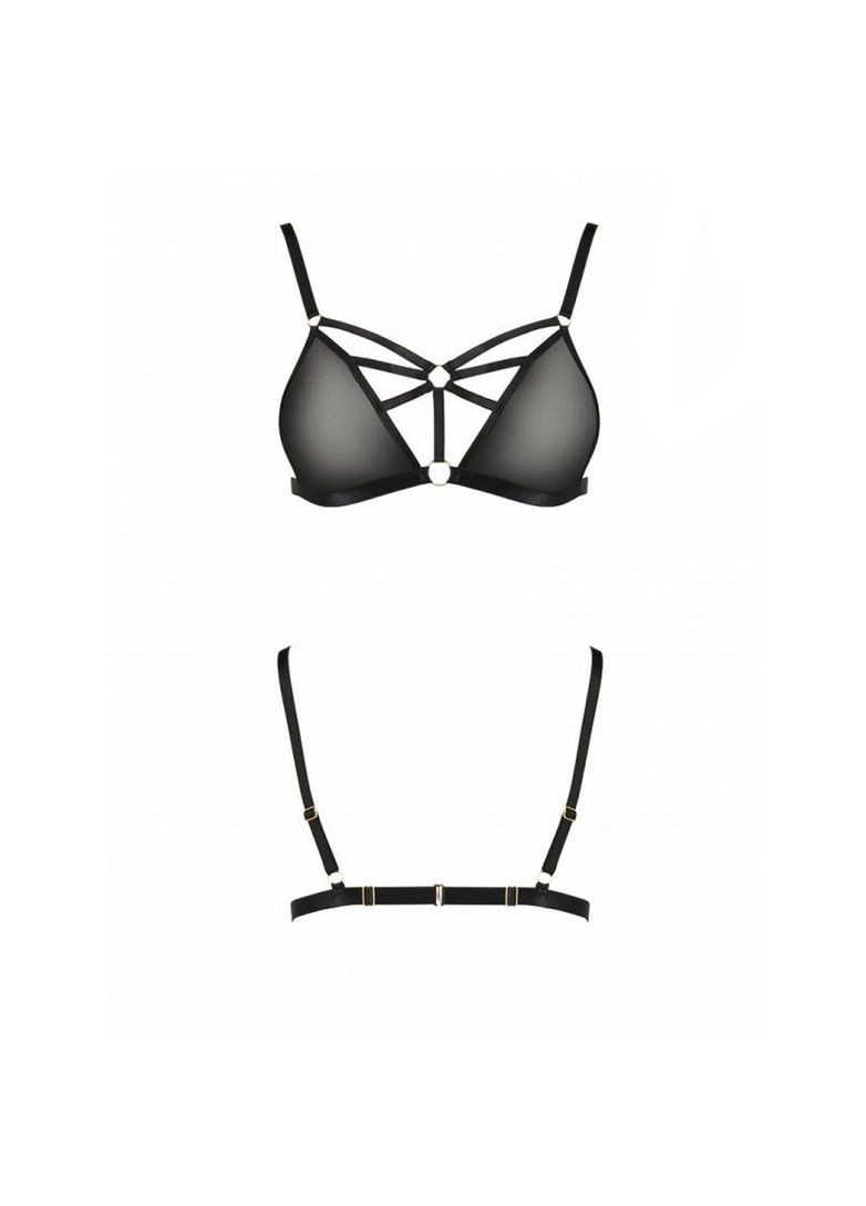 Чёрный бюстгальтер-стрепы exclusive meggy bra black - cherrylove Passion полиэстер, полиамид, эластан