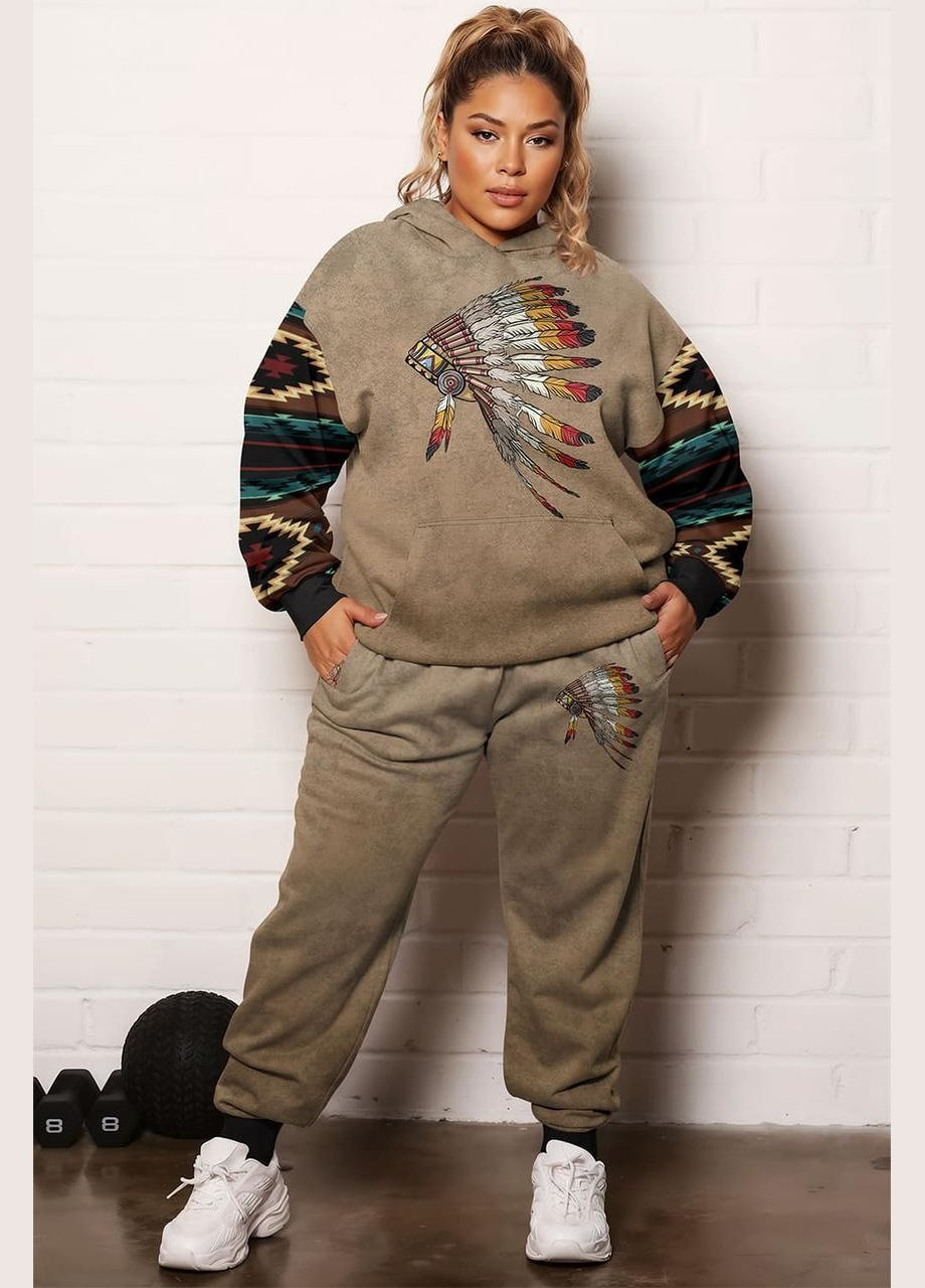 Жіночий спортивний костюм двійка батал вождь Яскраво (323652241)