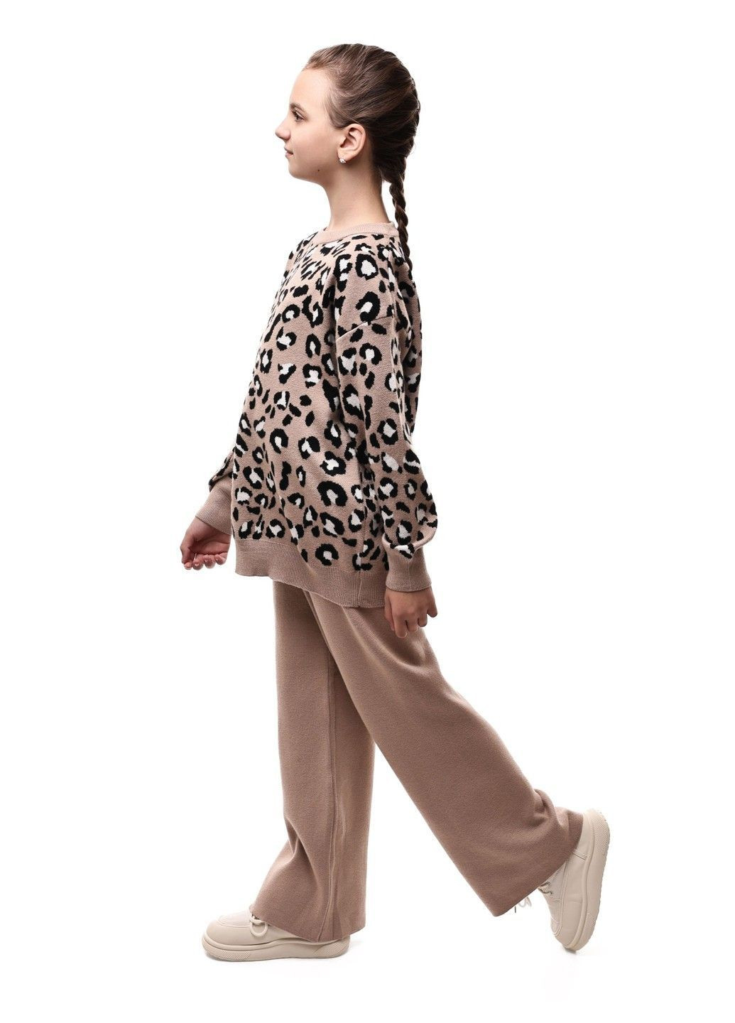 Бежевий костюм брючний для дівчинки підлітка M@C