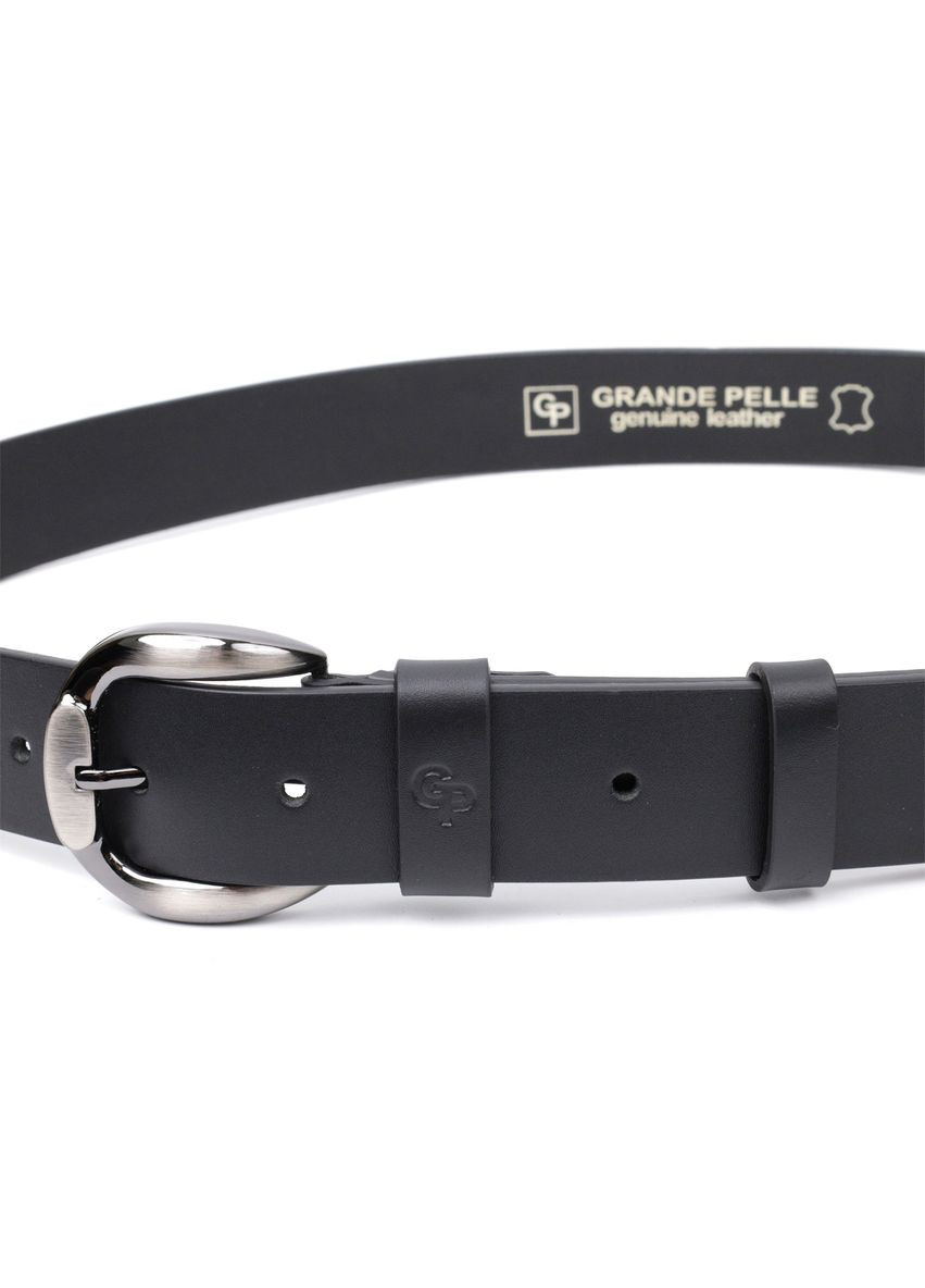 Люксовий ремінь під джинси з натуральної шкіри GRANDE PELLE чорний (sku_11691) No Brand (327819529)