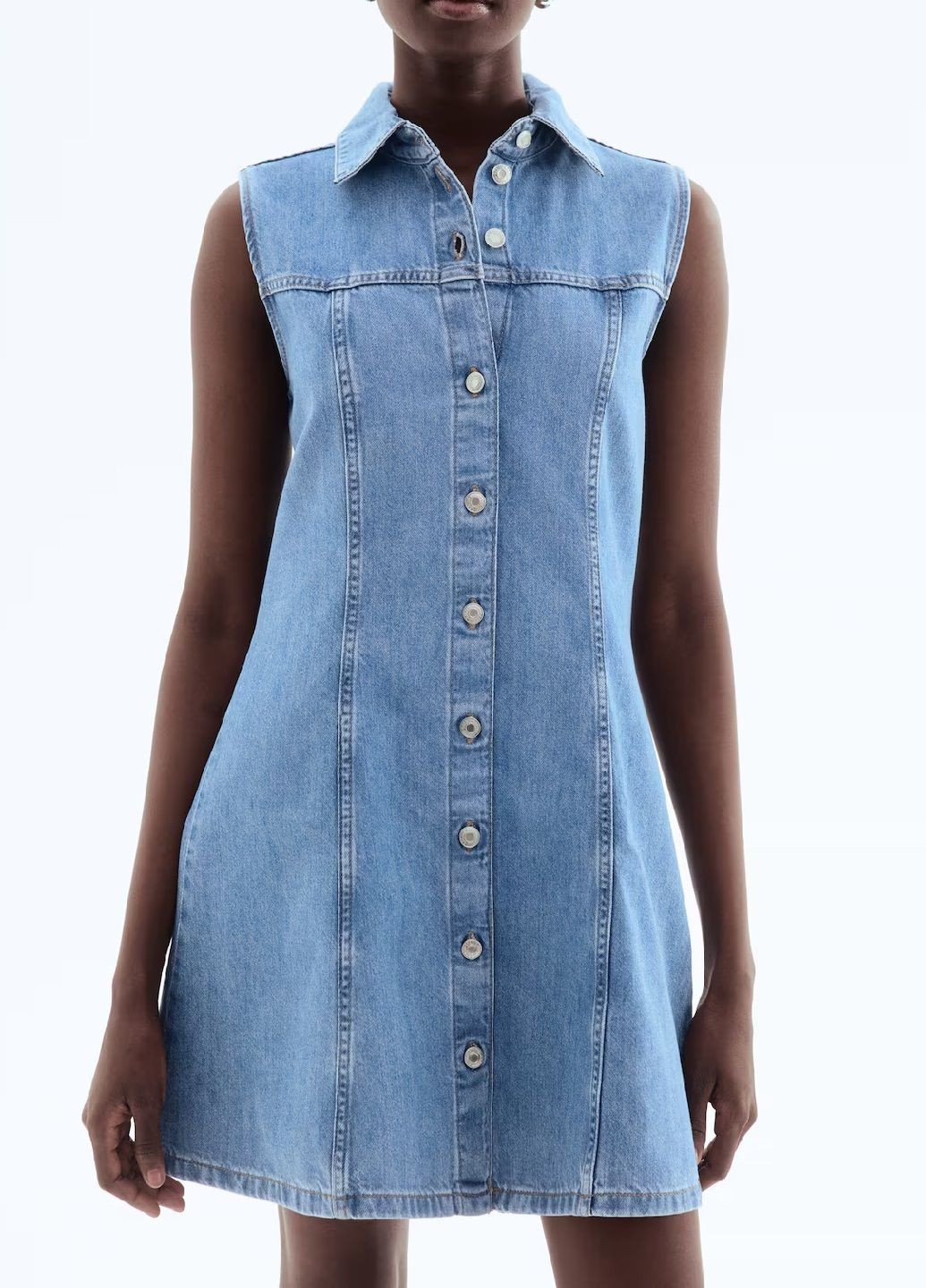 Синя джинсова сукня H&M однотонна