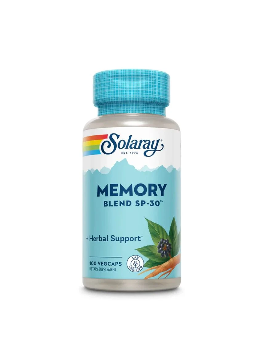 Memory Blend рослинні капсули 100 vcaps для підтримки мозку та концентрації. Solaray (374007012)