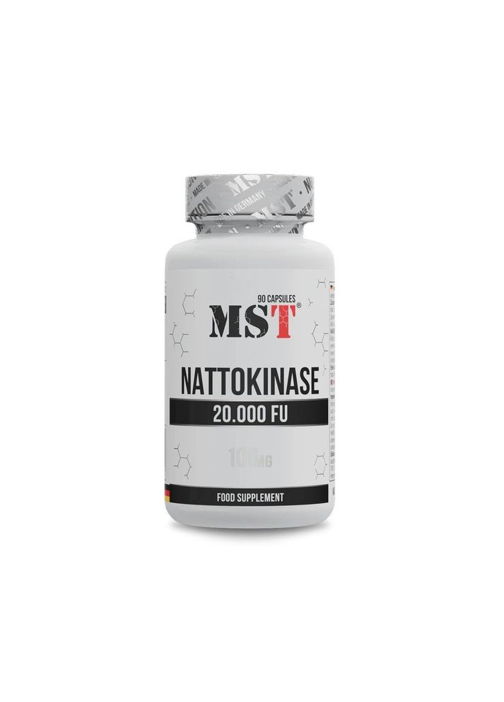 Ферментований екстракт соєвих бобів Nattokinase, 90 капсул для підтримки серцево-судинної системи MST (334705832)