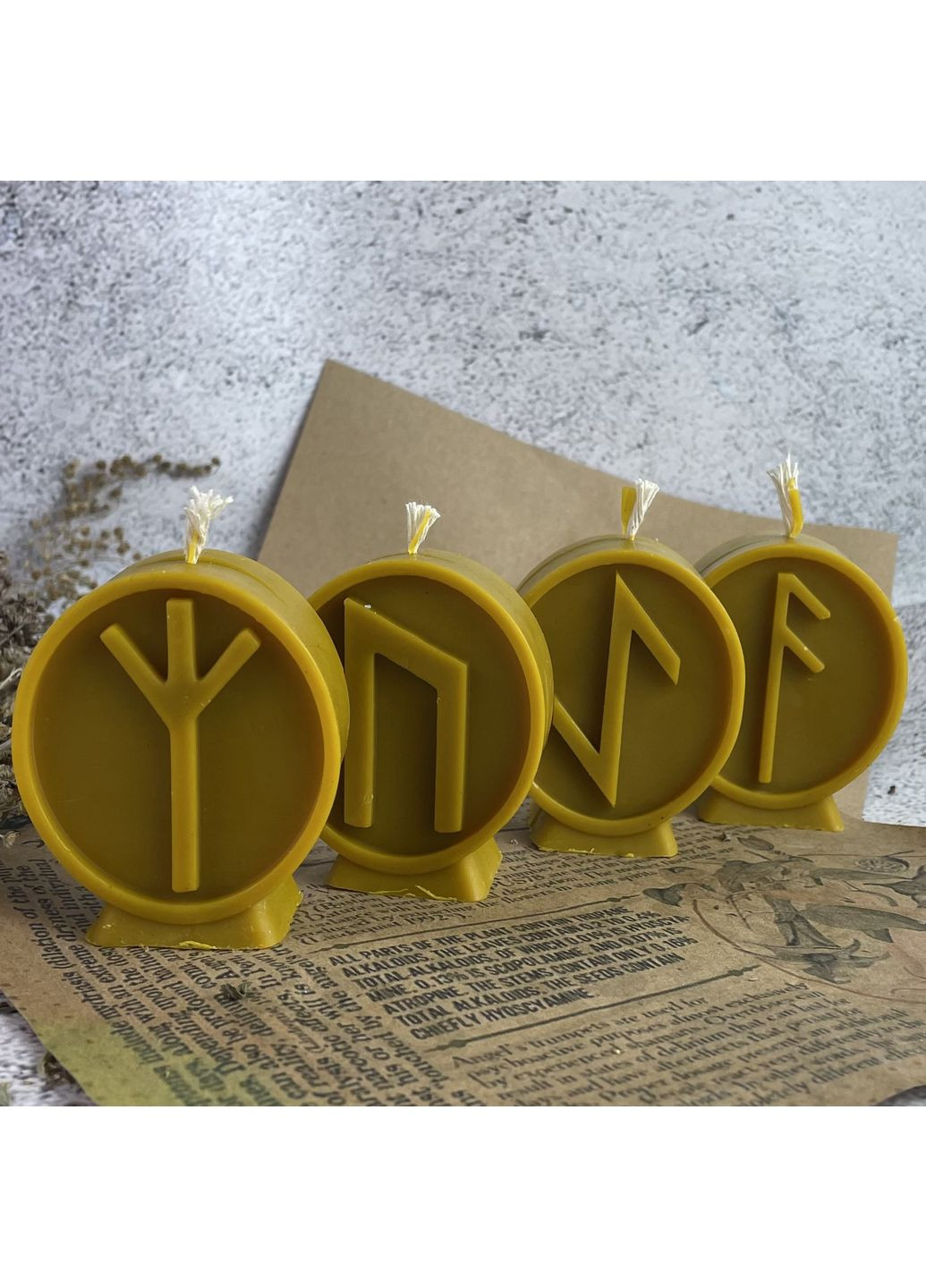 Восковая руническая свеча - Альгиз 5Candles (322347752)