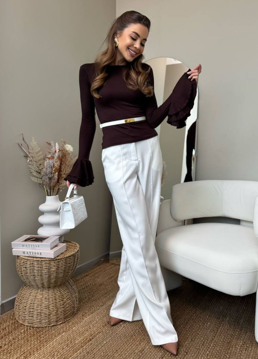 Лонгслів з довгим рукавом з воланами Tik-Tak (325401601)