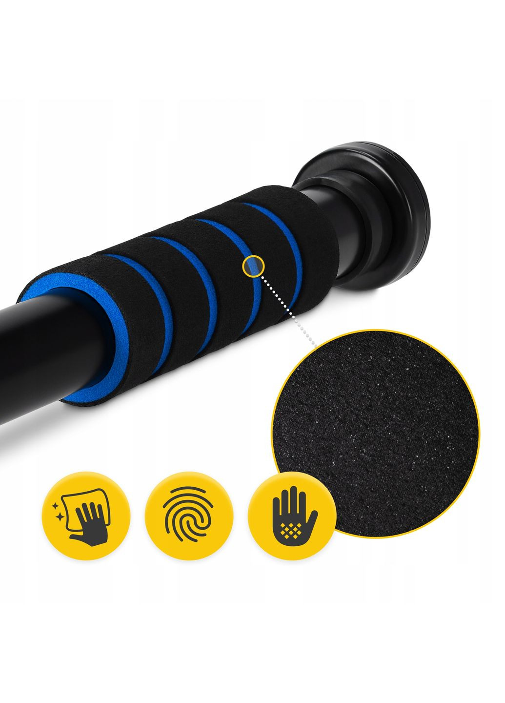 Турнік розсувний Basic 61.5-100 см Black/Blue () 4FIZJO P-5905973402705 (324264769)