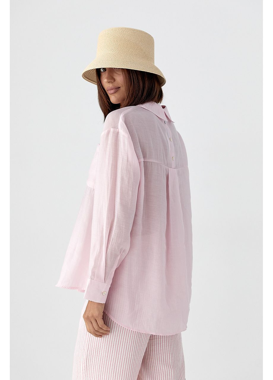 Розовая классическая рубашка Lurex