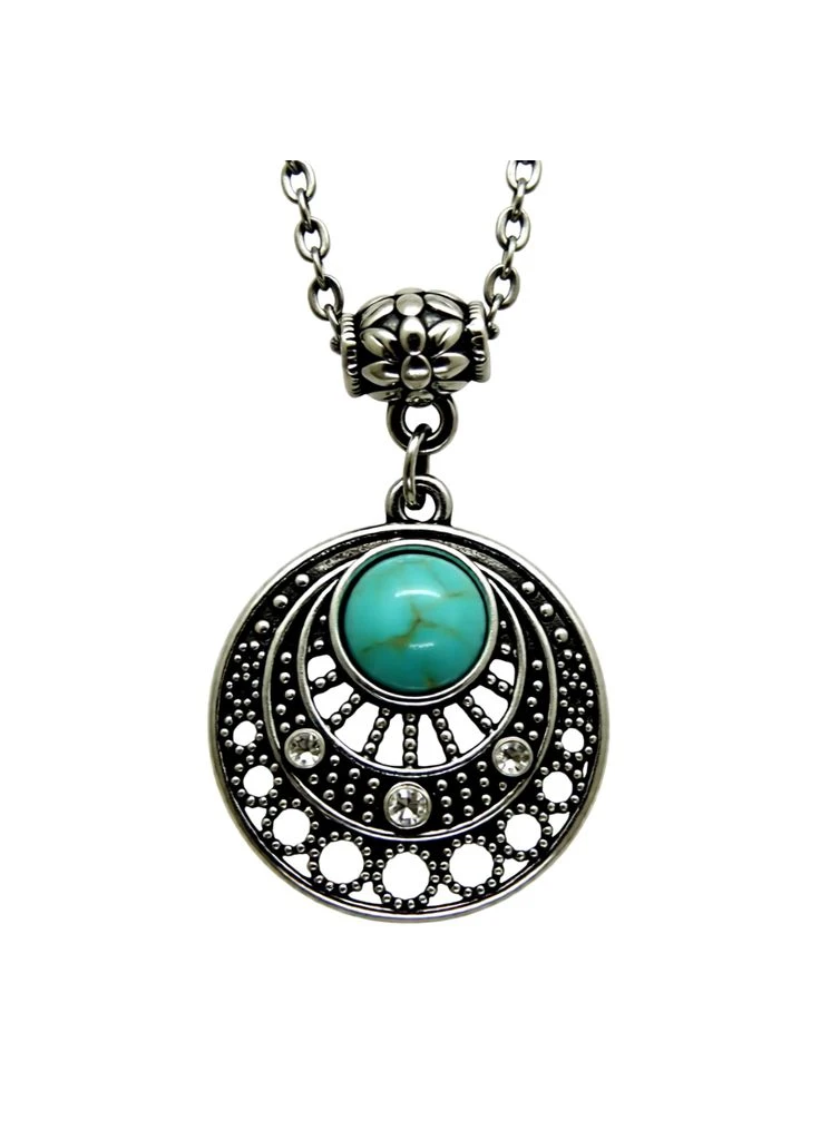 Серебристый кулон «Secretum Cordis» из титановой стали и акрила, 3.3 см, 45+5 см Liresmina Jewelry (396712727)