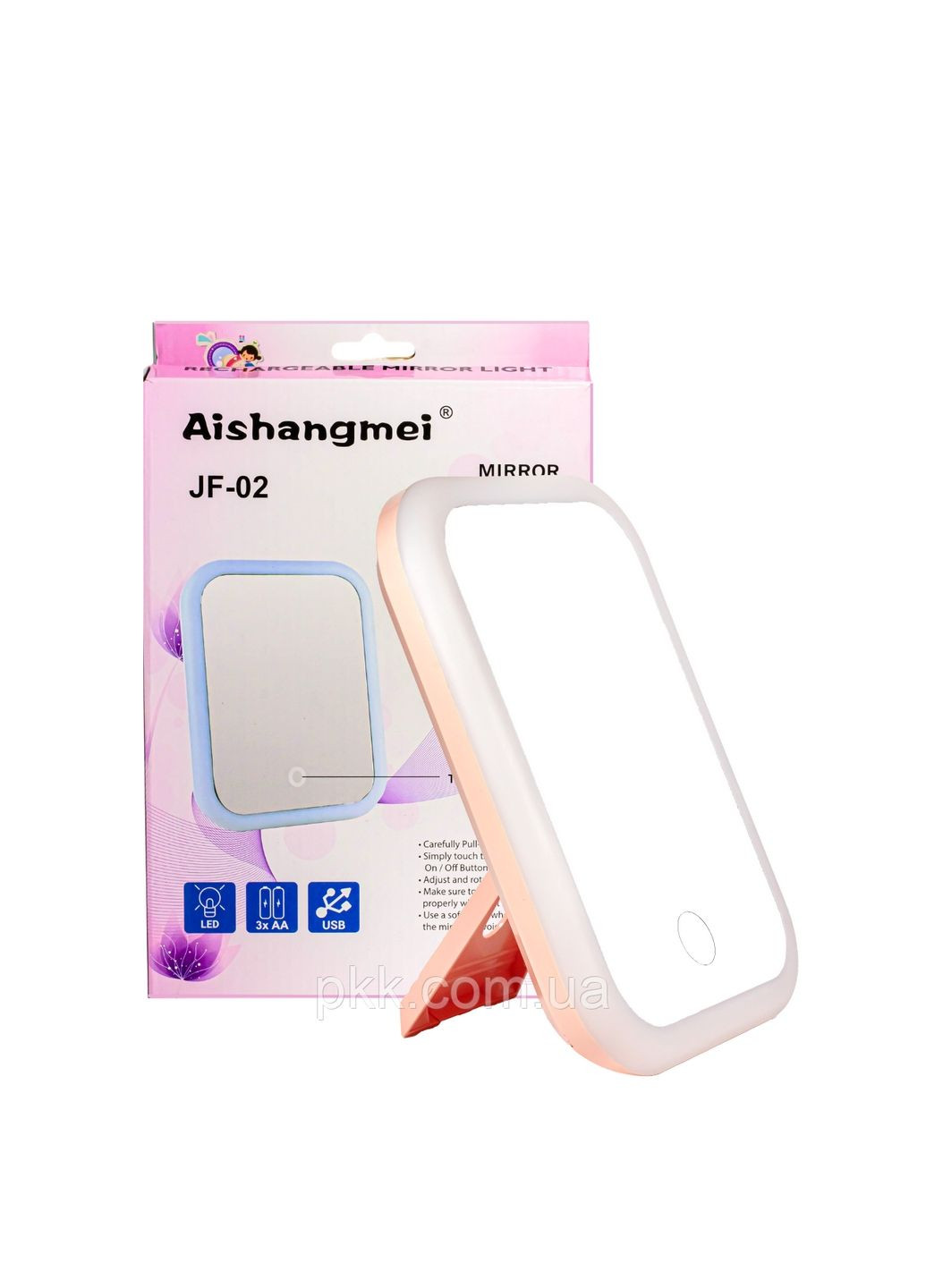 Дзеркало косметичне з LED підсвічуванням сенсорне Aishangmei No Brand (279316046)