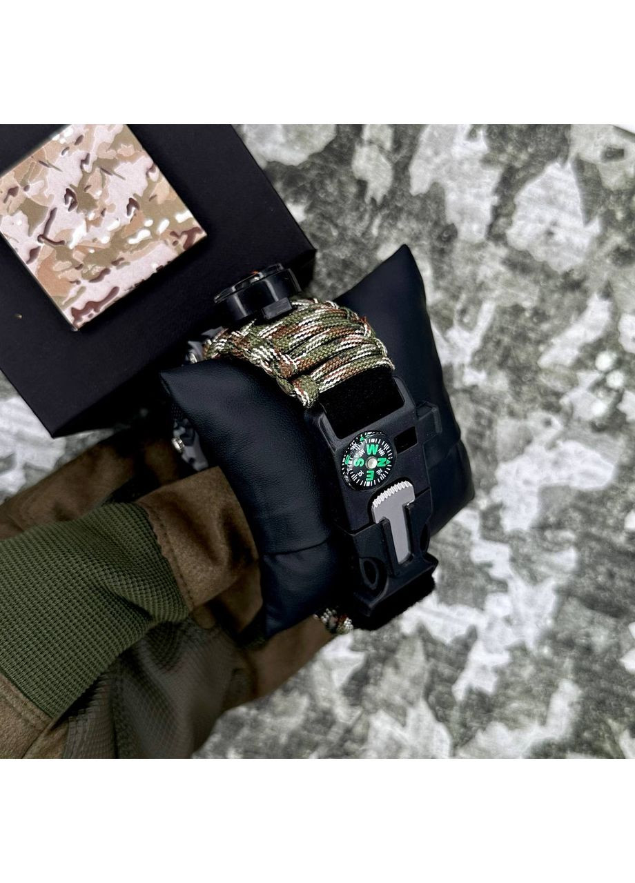 Наручний годинник сірий камуфляж спортивний для чоловіків з будильником і секундоміром ProDobro (367267644)