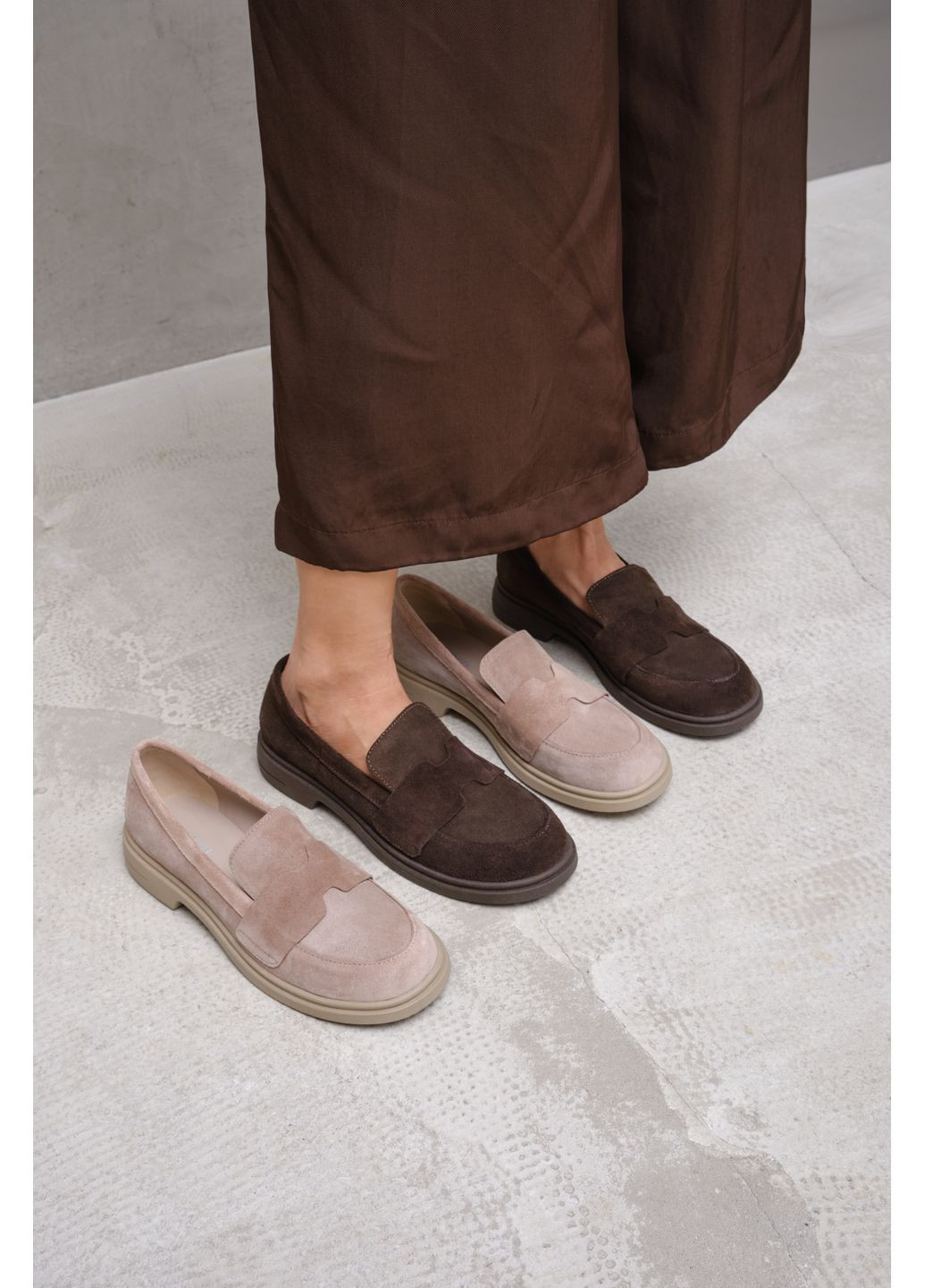 Paradize Женские лоферы из натурального замша бежевого цвета, стильные, комфортные, с мягкой стелькой Memory Foam (отшив 3 дня) лоферы темно-бежевый з натуральная замша, украина — демисезон (352691243)