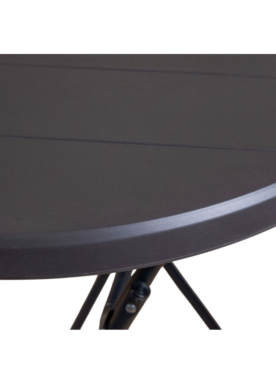 Складаний круглий стіл Time Eco графіт 0.8 м для дачі тераси пікніків та заходів ProDobro (367264746)