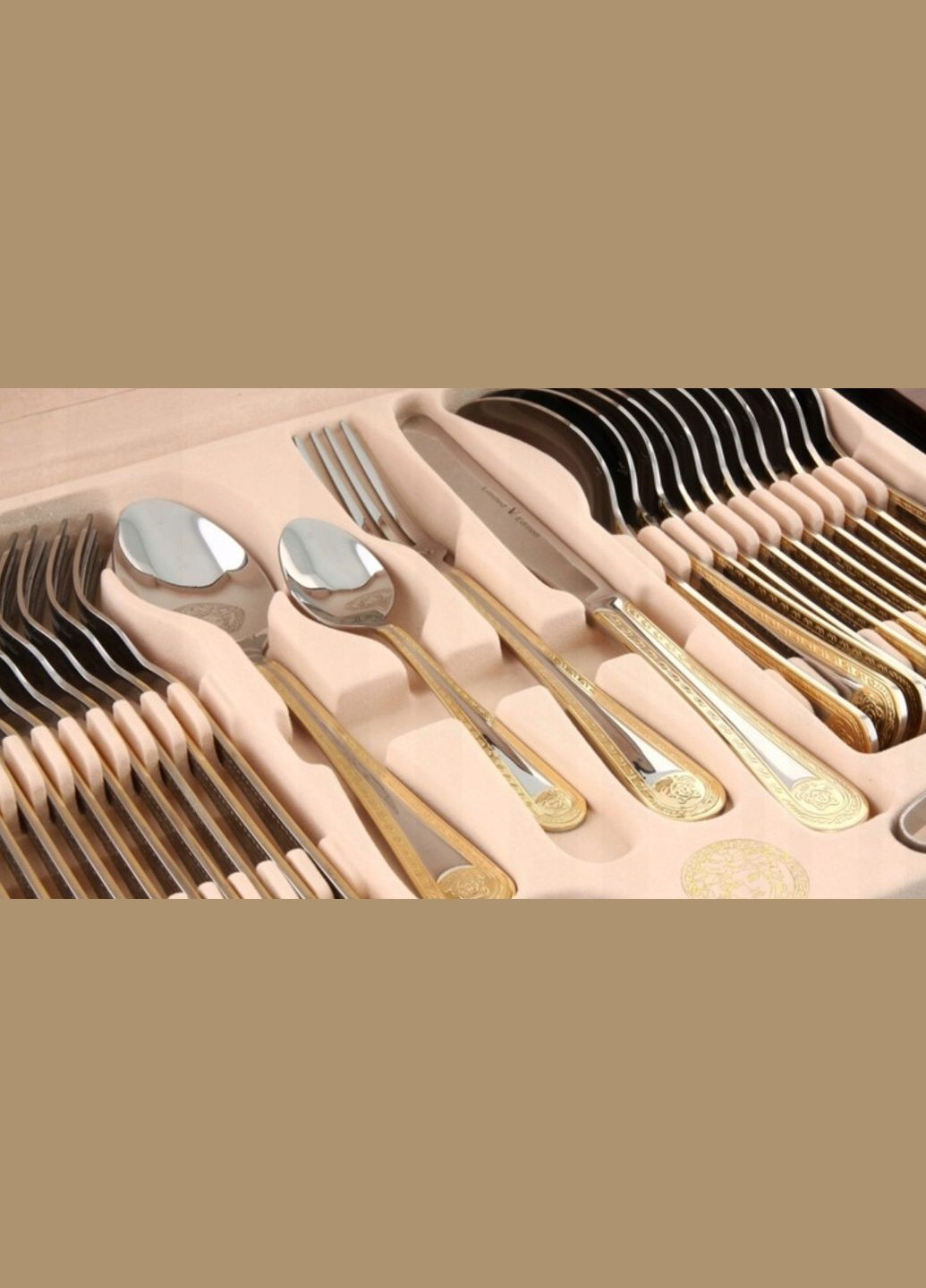 Набір столових приладів Limited Edition Versace LV-1002 на 12 персон у подарунковому кейсі 72 предмети Версаче Versace Collection (297331961)