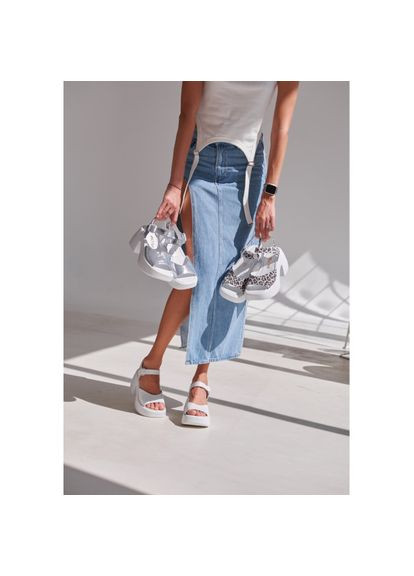 Босоніжки на пряжці Натуральна шкіра/Масивна підошва Білі р. (35205) Vm-Villomi (329186932)