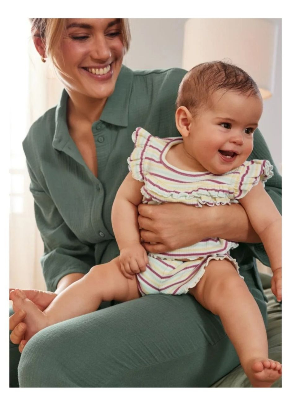 Комбинированный летний костюм для девочки, летний Lupilu