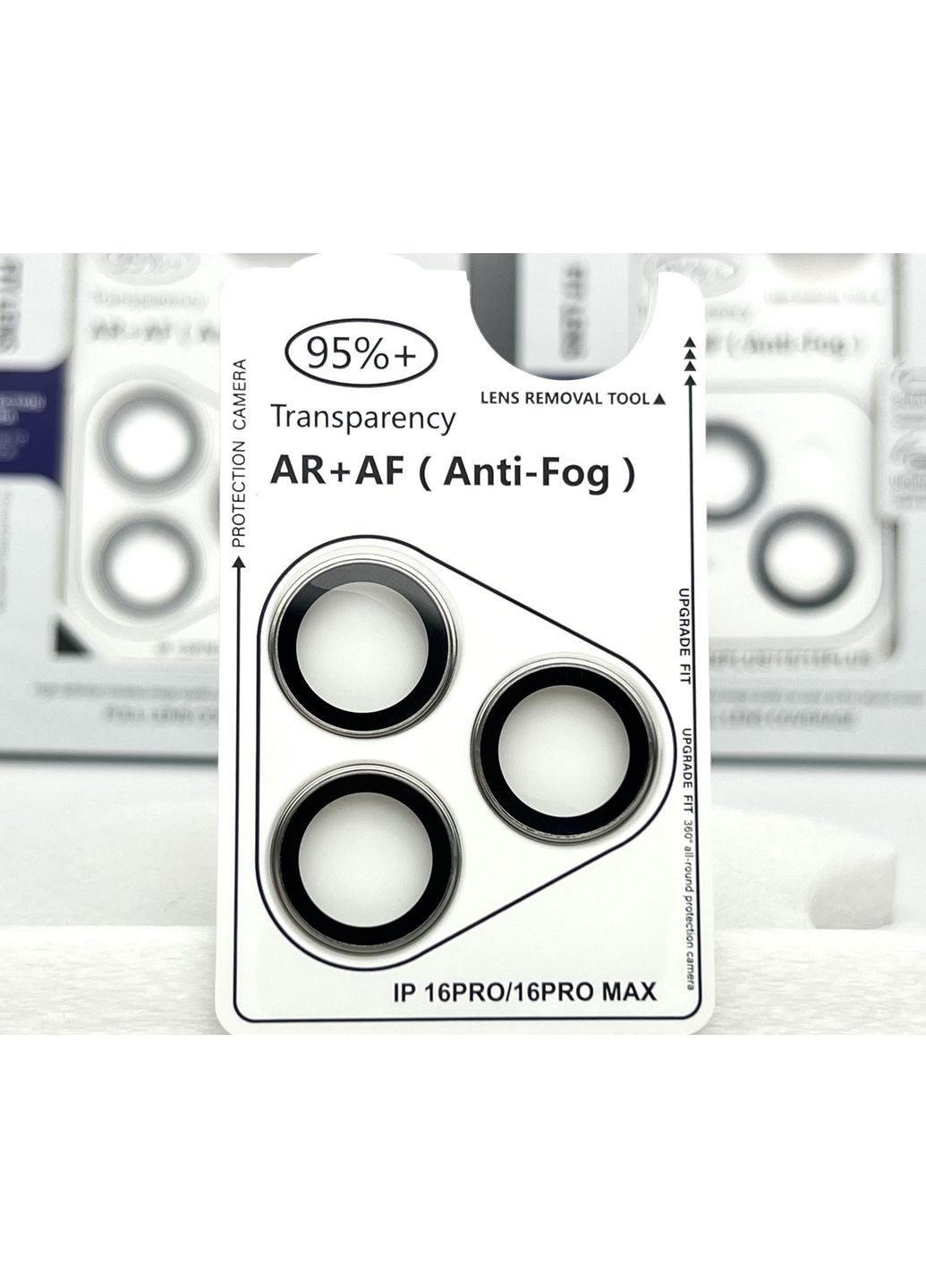 Лінзи на камеру на 16 PRO MAX захисне скло лінза Metal AR + AF для айфон Titanium Grey / Сірий No Brand (369137343)