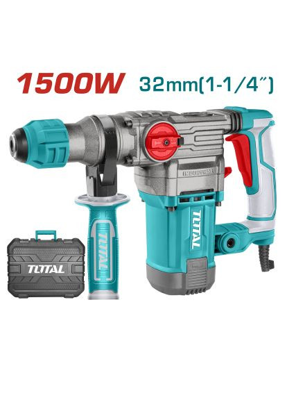 Перфоратор TH1153256 SDS-Plus, 1500Вт, 0-950об/мин, 5.5Дж, 0-4500 уд/мин (TH1153256) Total TH1153256 SDS-Plus, 1500Вт, 0-950об/хв, 5.5Дж, 0-4 (358066743)