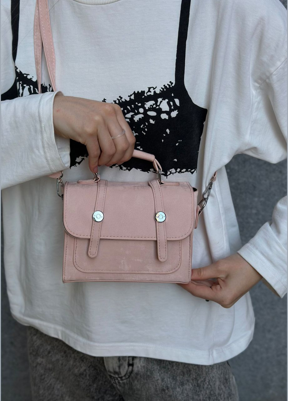 Жіноча рожева сумка 9648 крос-боді No Brand (303323018)