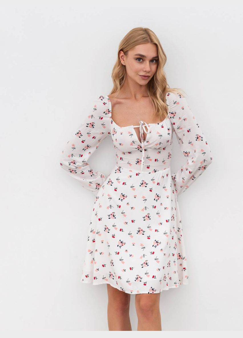 Молочна сукня у квітковий принт Romashka з квітковим принтом