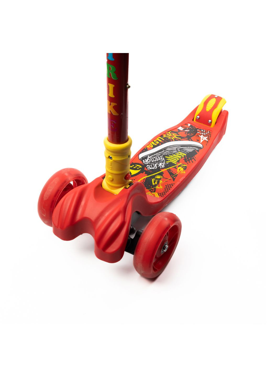 Самокат дитячий триколісний Maxi JR 3-060-11-R зі світними колесами, Червоний iTrike (317590541)