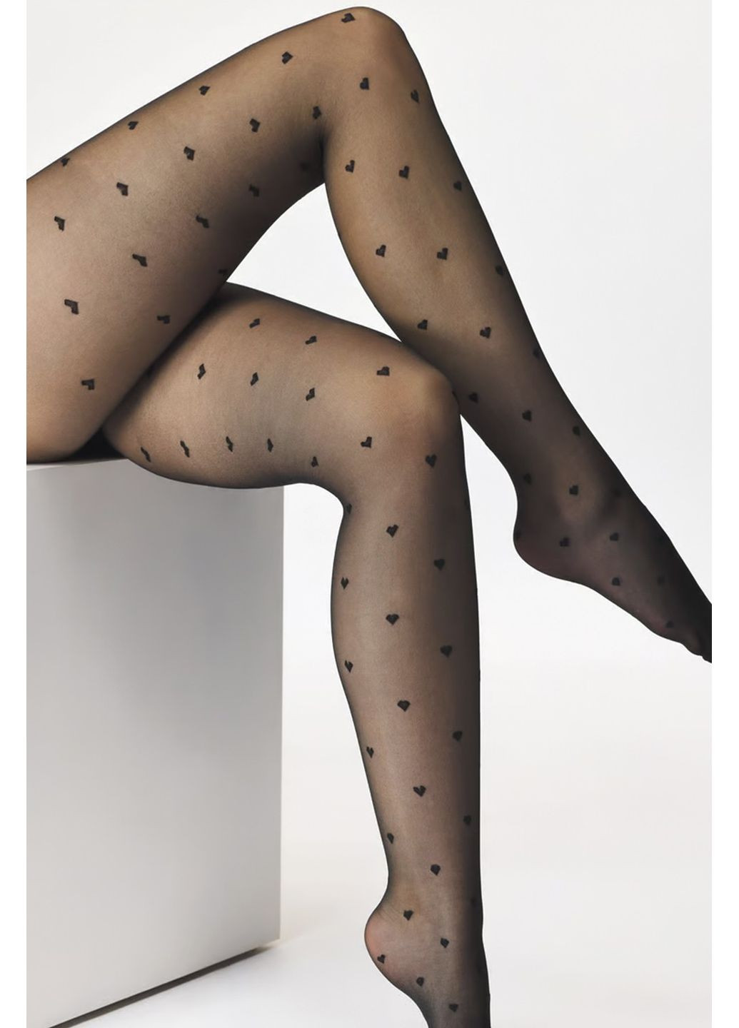 Колготки з візерунком "сердечка" Emily 20 den Gabriella (349500385)