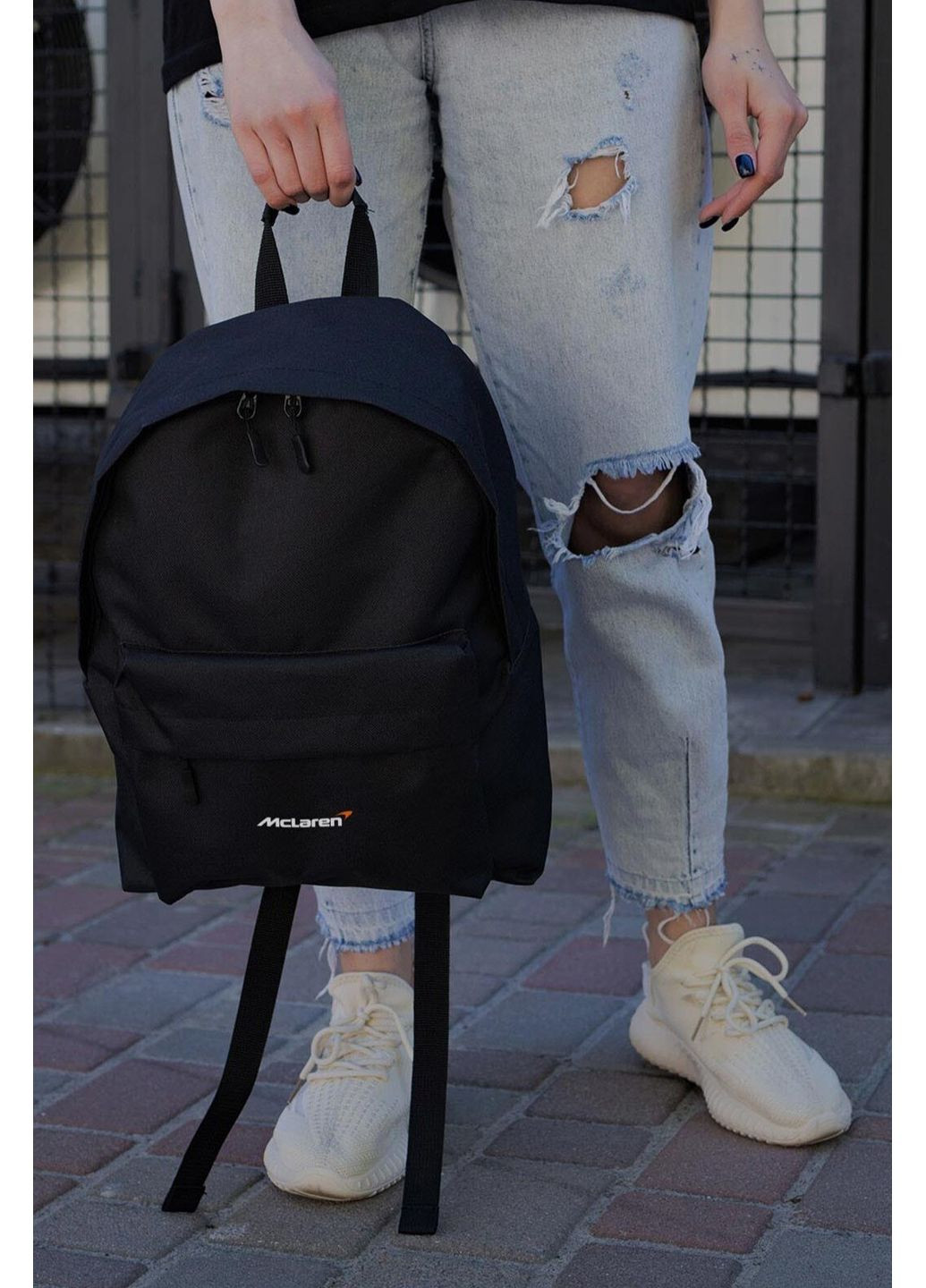 Женский Повседневный Рюкзак Школьный Compact С Принтом McLaren Black Without (360641688)