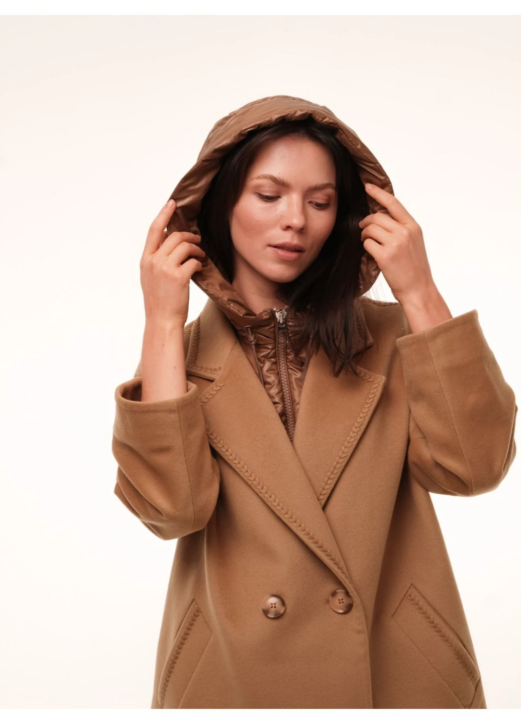 Темно-бежеве демісезонне Пальто Кемел Esmeralda