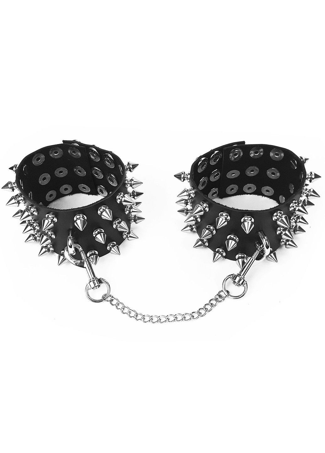 Поножі з шипами з натуральної шкіри, колір чорний Art of Sex (345708945)