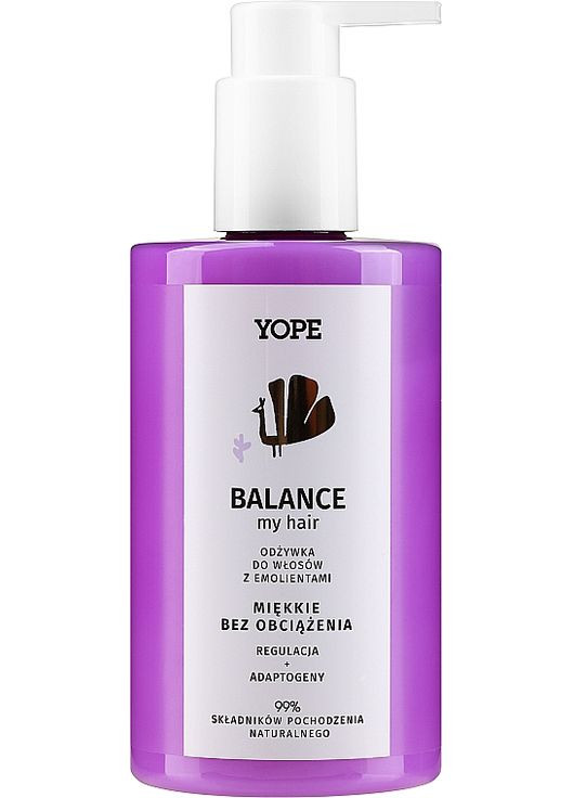 Кондиціонер для волосся з пом'якшувальними компонентами Balance 300ml (1069233-43278779) YOPE (368657040)