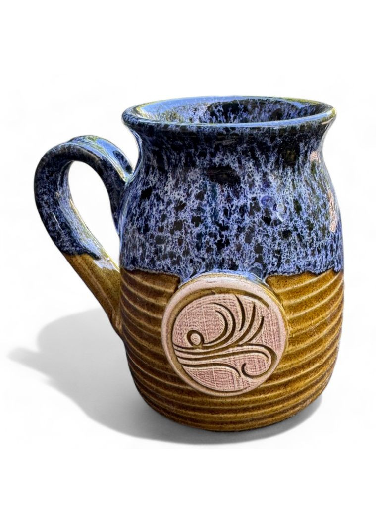 Чашка синего цвета ручной работы Воздух Viking (292565325)