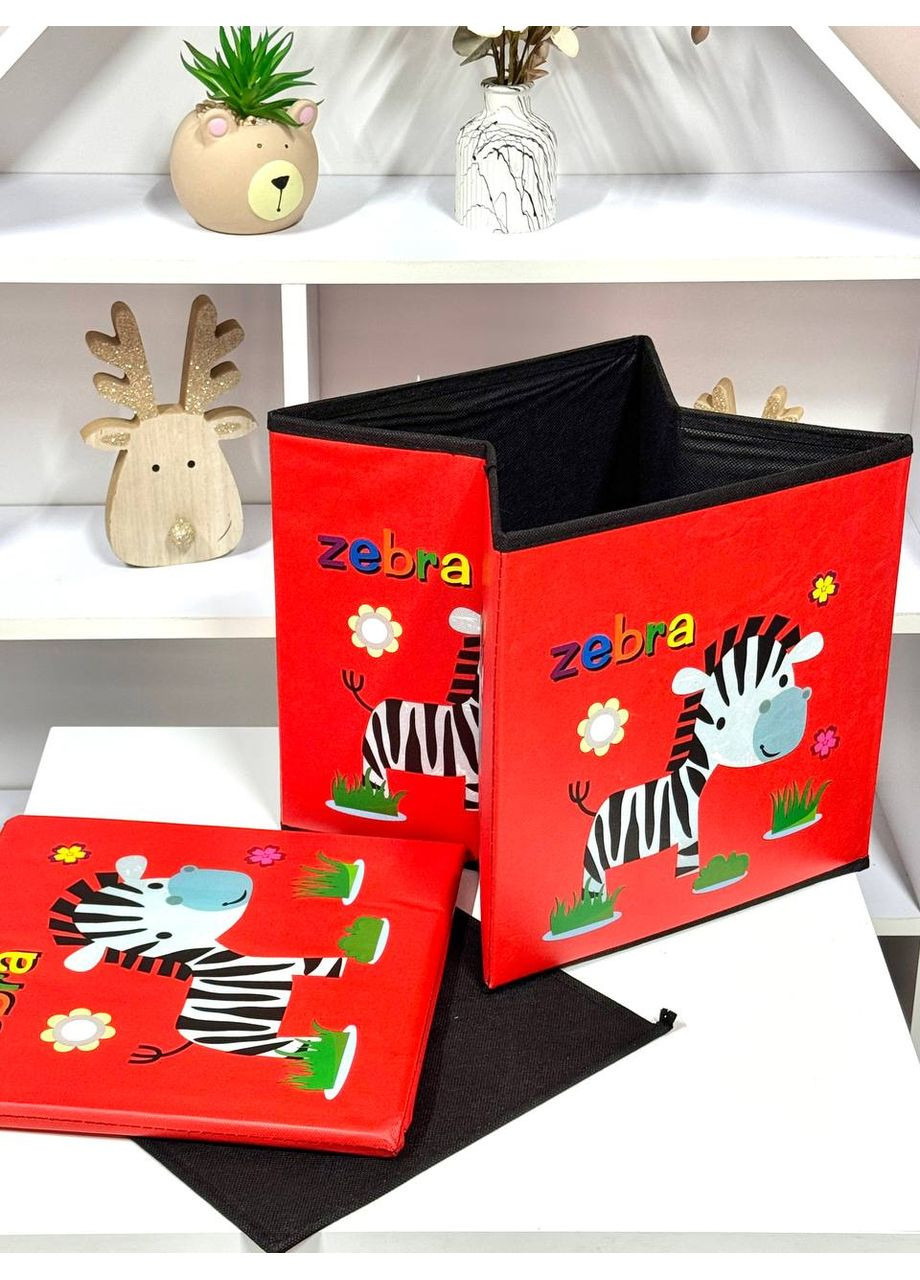 Корзина - пуф для хранения игрушек R89687 Красная зебра Fun Game (355794532)