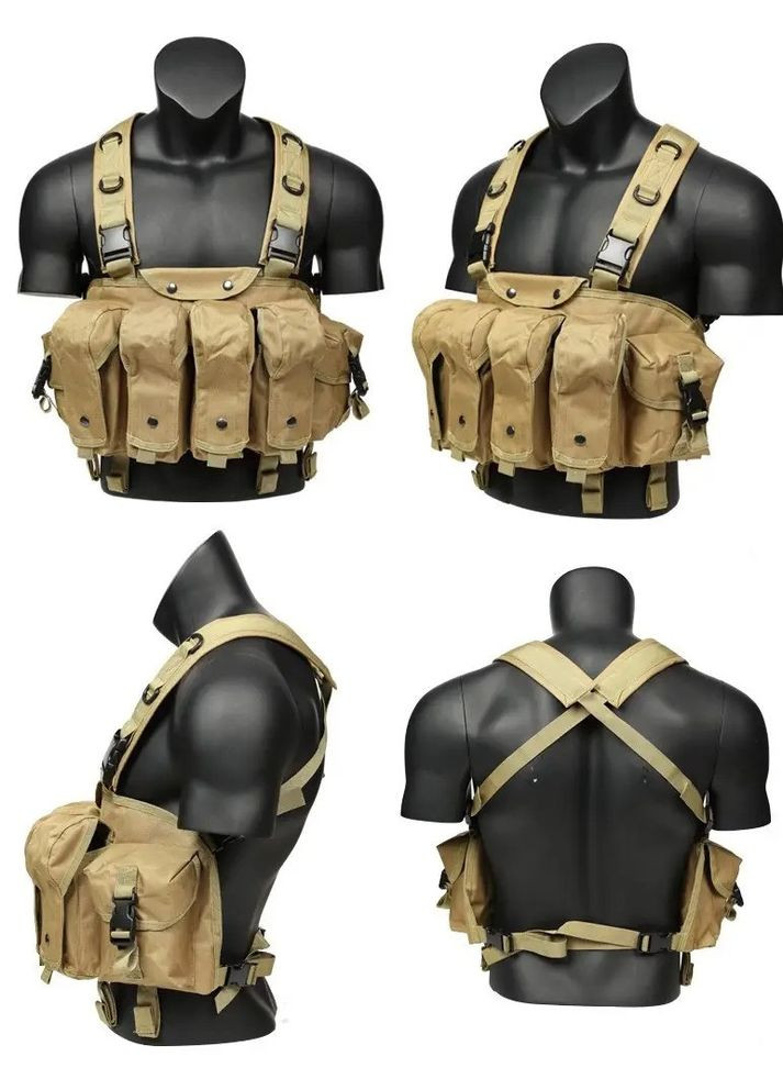 Разгрузка военная под магазины АК рпс разгрузочная система койот песочная No Brand (299460983)