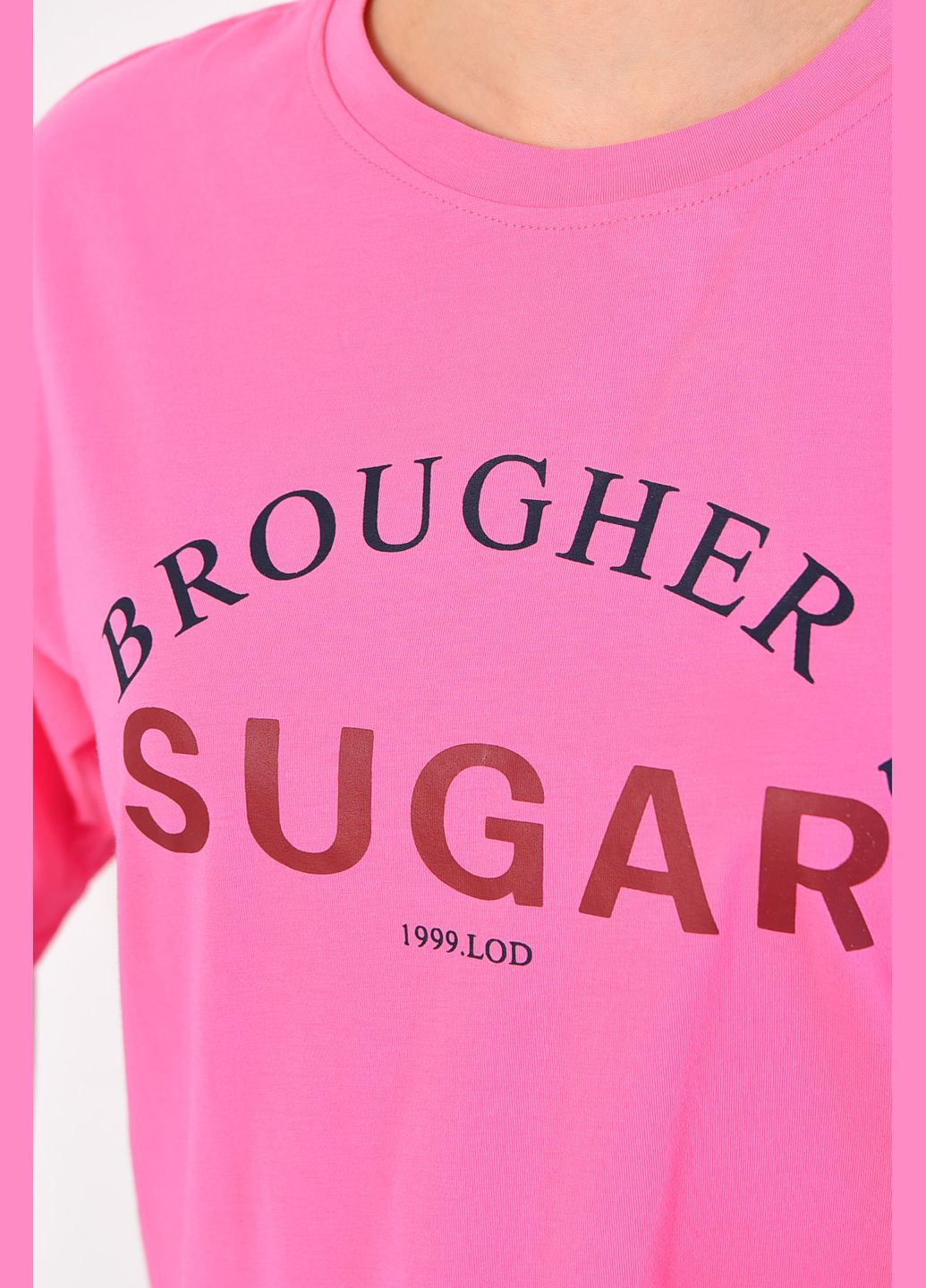 Рожева літня футболка жіноча рожевого кольору Let's Shop
