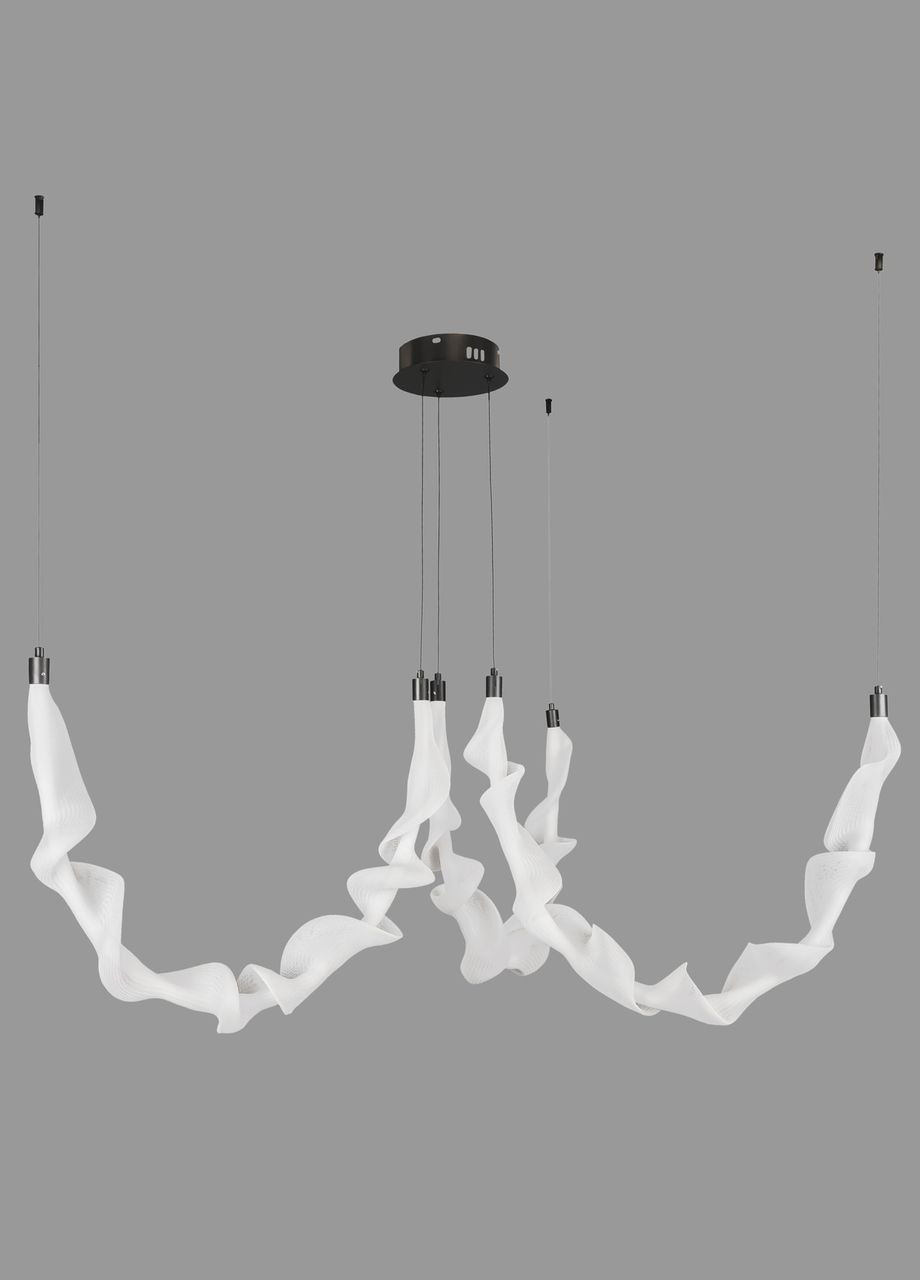 Люстра підвісна чорна із гибкої сітки в стилі арт деко (81-3041-3 BK) No Brand (370072460)