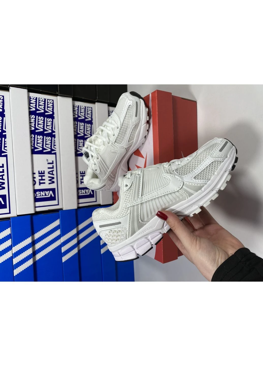 Белые летние кроссовки nike vomero 5 white найк вомеро 5 No Brand