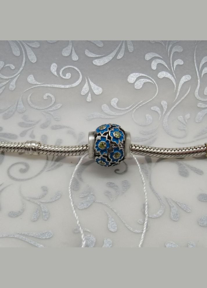 Серебряный шарм "Цветочки" No Brand (350667386)