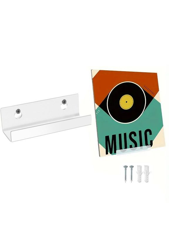 Акриловая полка на стену для хранения виниловых пластинок No Brand (366304012)