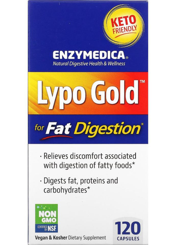 Оптимізатор перетравлення жиру ферменти Lypo Gold 120 капс Enzymedica (360714080)