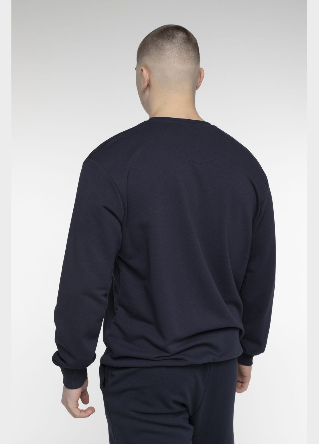 Темно-синій світшот чоловічий dms004 baza темно-синій Demos (316022499)