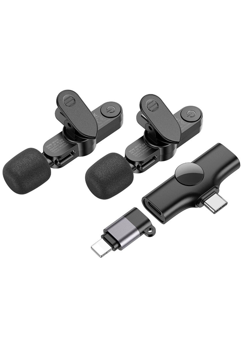 Микрофонпетличка BFK12 Trophy lavalier беспроводной цифровой микрофон(iP/Type-C) Black Borofone (316699560)