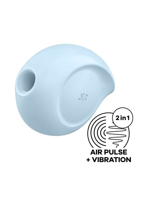 Вакуумний кліторальний стимулятор 2 у 1 Sugar Rush блакитний Satisfyer (347287010)