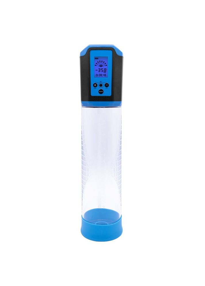 Автоматический вакуумный насос Passion Pump Blue, LEDтабло, перезаряжаемая, 8 режимов Men Powerup (289771098)