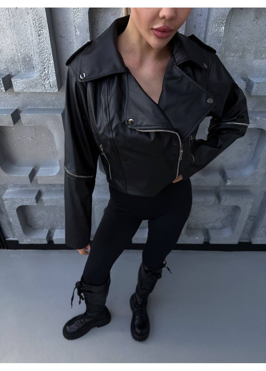 Чорна демісезонна косуха стильна жіноча косуха Style Point