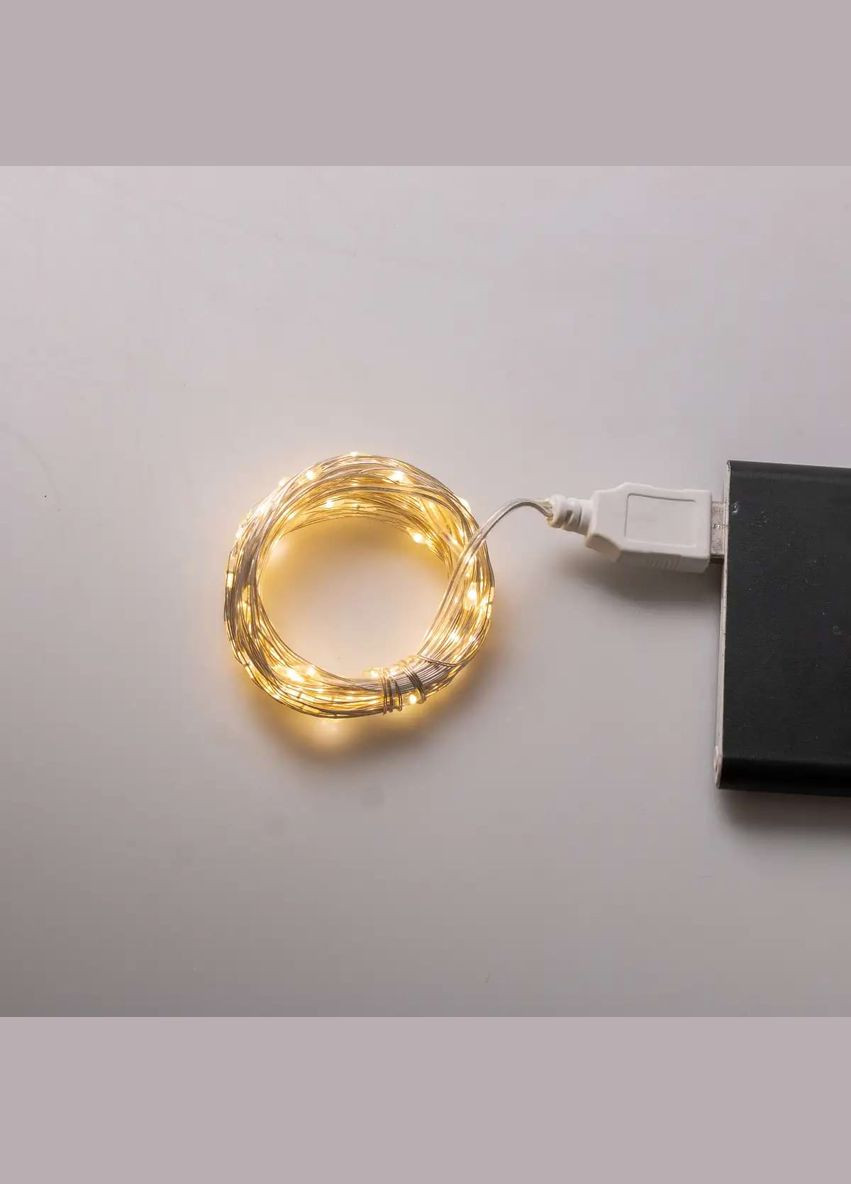 Гірлянда Роса 100 LED довжина 10 м від USB, жовтий GarlandoPro (316475330)