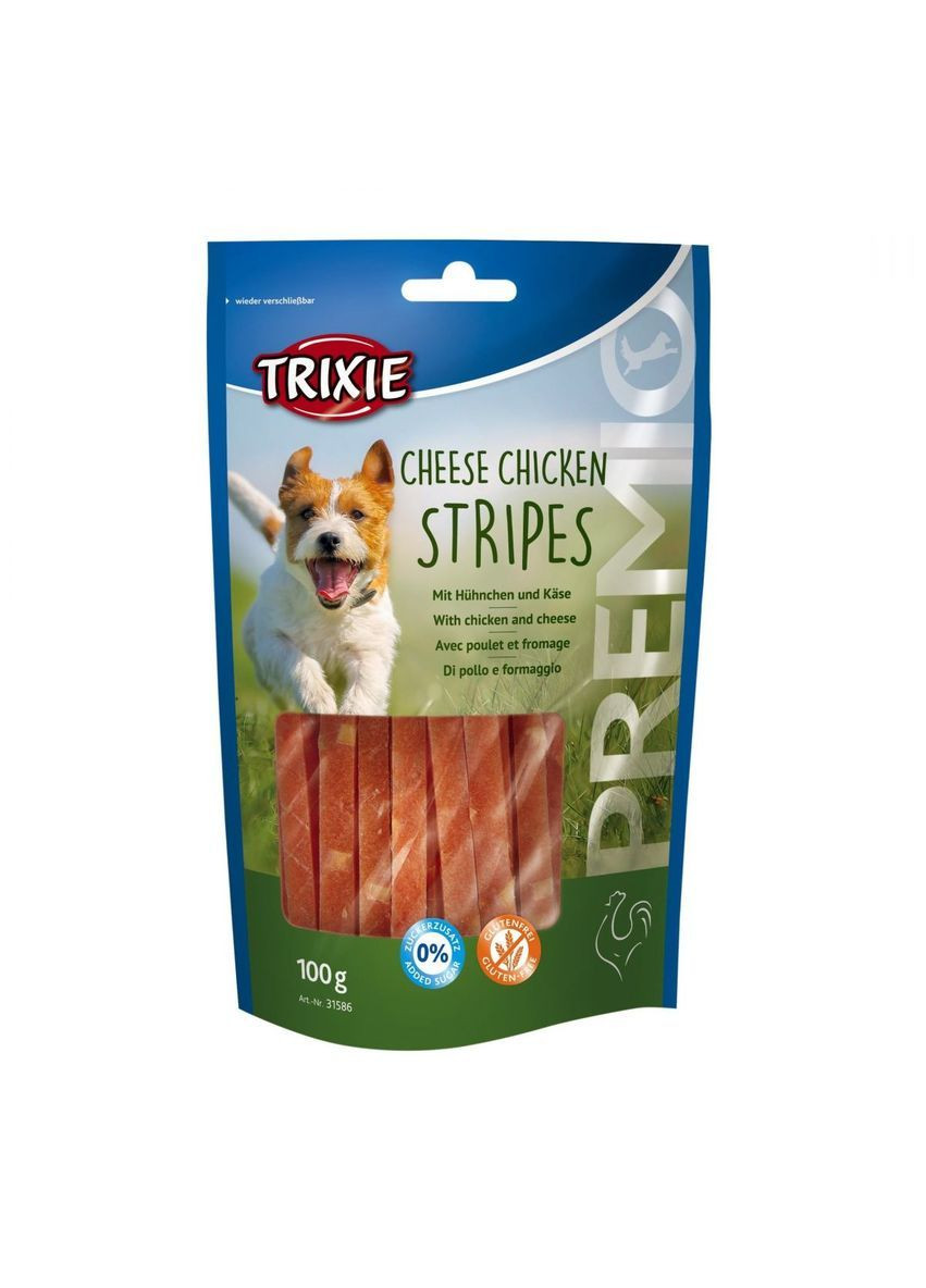 Ласощі для собак Premio Chicken Cheese Stripes з куркою та сиром 100 г (31586) Trixie (362134995)